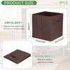 Unique Bargains Fabric Storage Bins 3 Pcs - 2 of 4