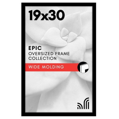 Americanflat 19x30 Picture Frame  - Black Picture Frame - Wide Photo Frames Made of Engineered Wood - Epic Collection - Black