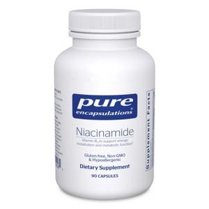 Pure Encapsulations Niacinamide - Vitamin B3 Supplement to Support Energy Metabolism, Joint Mobility, and Metabolic Function* - 90 Capsules - 1 of 4