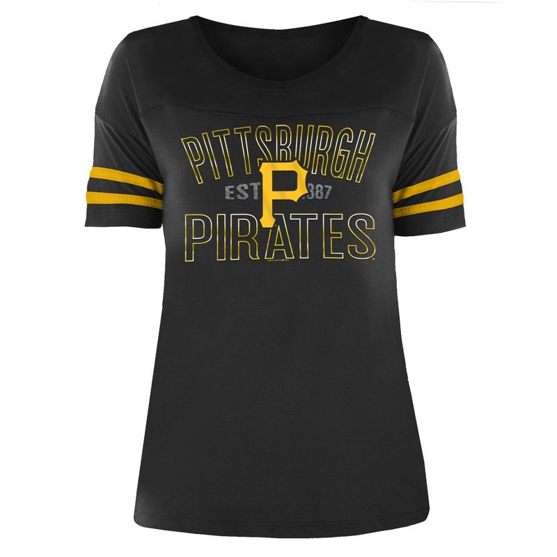 MLB Pittsburgh Pirates Women's Dugout Poly Rayon T-Shirt, 1 of 2