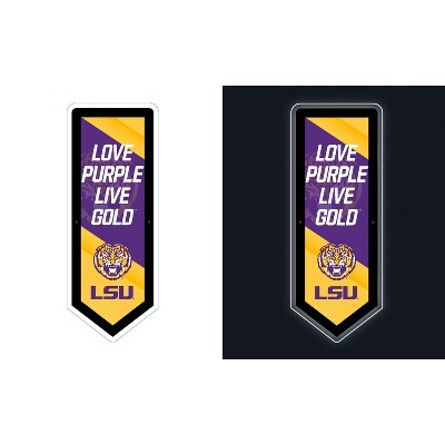 Evergreen Ultra-Thin Glazelight LED Wall Decor, Pennant, Louisiana State University- 9 x 23 Inches Made In USA