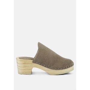 DARCIE Suede Clogs Heels Mules Women - 1 of 4