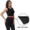 Anna-Kaci Women's Sleeveless Sequin Crop Top with Round Neckline and Sparkle Embellishment - 3 of 4