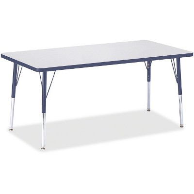 Jonti-Craft Berries Adult Height Color Edge Rectangle Table (30 x 60) in Blue