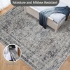 coucheta Washable Area Rug, Vintage Distressed Hallway Floor Carpet, Non-Slip Non-Shedding Soft Bedside Rug, Low Pile Foldable Print Rug - 2 of 4