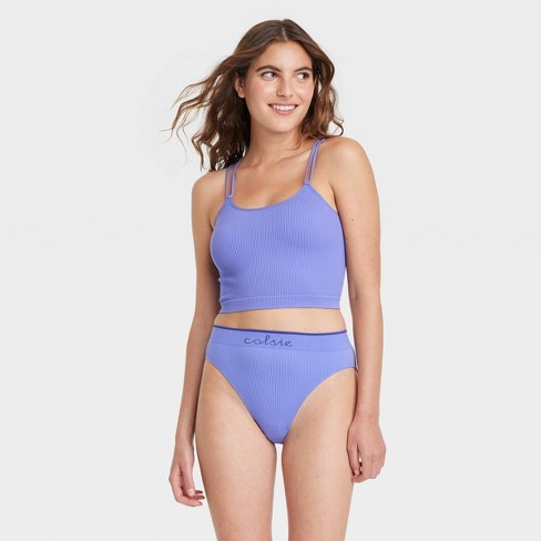 Women's Seamless Cheeky Underwear - Colsie™ Periwinkle Blue L : Target