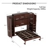 Full Size Murphy Wall Bed with Built-In Wardrobes, Space-Saving Foldable Wooden Platform Bedframe for Guest Room or Bedroom-The Pop Home - 4 of 4