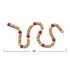 Storied Home Handmade Wool Felt Ball Garland, Red, Green and Pink - 2 of 2