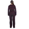 #followme  Womens Printed Microfleece Button Front PJ Pant Set with Socks / Winter Pajamas - 3 of 4