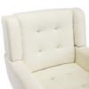 APRILSOUL Beige Modern Soft Linen Material Ergonomics Accent Chair Home Chair With Black Legs For Indoor Home - 4 of 4