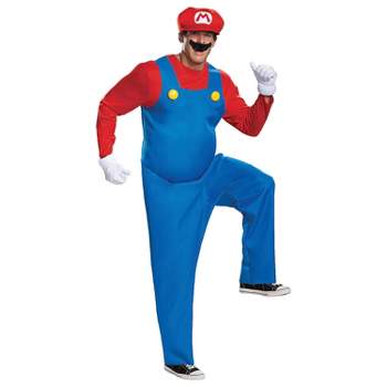 Mens Super Mario Bros. Deluxe Mario Costume - Medium - Multicolored