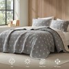 Sapphtopaz Coverlet Set Rustic Bedding Set Textured Stag Head Pattern Jacquard Reversible Coverlet,3 Piece 1 Coverlet,2 Pillow Shams - 3 of 4