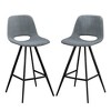 DOMETOUR 28.25" Fabric Counter Height Stools Set of 2 - 2 of 4