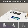 Modern Dresser TV Stand with LED Lights, Charging Station, 6 Drawers & Open Shelf, 51" Wide - 4 of 4