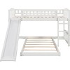 Streamdale Twin Over Twin Bunk Bed with Slide and Ladder, White - 4 of 4