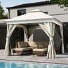 YARDGRACE Semi-Permanent Patio Gazebo 10'x10' with Expansion Bolts, Outdoor Heavy Duty Party Tent with Double Roofs - 2 of 4