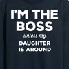Men's - Instant Message - I'm The Boss Unless Daughter Is Around Long Sleeve Graphic T-Shirt - 2 of 4