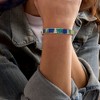 Ross-Simons Turquoise, Lapis and 1.00 ct. t.w. White Topaz Bracelet in 18kt Gold Over Sterling Size 8 - 2 of 3