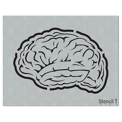 Stencil1 Brain - Stencil 8.5" x 11"