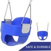 Hotraffy High Back Full Bucket Toddler Swing Seat with Yellow Coated Chains Fully Assembled Baby Swing Set Accessories(blue) - 4 of 4