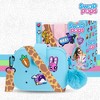 Swop Pop Ultimate Coin Purse Set - Kids Fashion Purse with Changeable Pops, Badges, Strap, Fluffy Pompom - Mix & Match Dress Up Bag - (Blue) - 2 of 4
