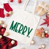 City Creek Prints Merry Bold Word Canvas Tote Bag - 15x16 - Natural - 2 of 2