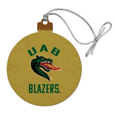 Alabama at Birmingham Blazers Logo Wood Christmas Tree Holiday Ornament