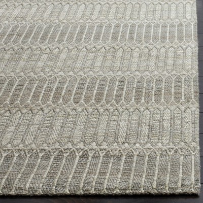 Handmade Camel and Grey Flat Woven Viscose Rug, 5' x 8'