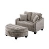 GDFStudio Flavia Modern 51'' Detachable 2-Seater Corduroy Upholstered Chaise Lounge Sofa with Storage Ottoman - 4 of 4