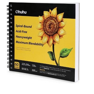 Ohuhu Marker Pads Art Sketchbook, 8.9"×8.3" Portable Square Size, 120 LB/200 GSM Drawing Papers - 1 of 4