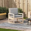 vidaXL Patio Chair - Solid Pine Wood Garden Armchair for Outdoor - Comfortable Seating with Slatted Design - 22.6"x24.8"x29.9" - Brown - 3 of 4
