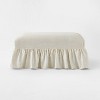 Ruffle Skirt Bench Cream Flecked Linen - Threshold™ designed with Studio McGee - 3 of 4