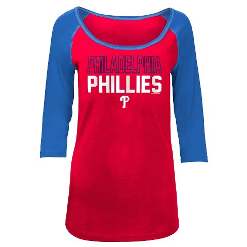 MLB Philadelphia Phillies Girls' Henley Team Jersey - XS