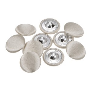 Unique Bargains Blouses Sweater Round Aluminum Cotton Fabric Cloth Covered Buttons 10 Pcs - 1 of 4