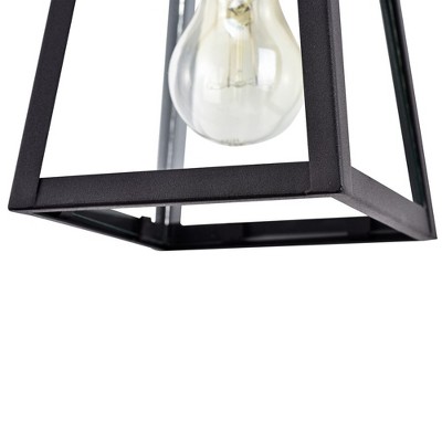 Matte Black Motion Sensor Outdoor Wall Sconce with Clear Glass