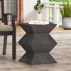 Maggift Patio End Table, Decorative Unique Design Coffee Table for Drinks, Plants and Accessories, Black, 15.5"*15.5"*20" - 3 of 4