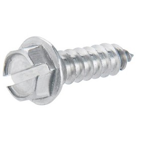 Hillman No. 12 X 3/4 in. L Slotted Hex Washer Head Sheet Metal Screws 100 pk  Model No. 823112 - 1 of 1
