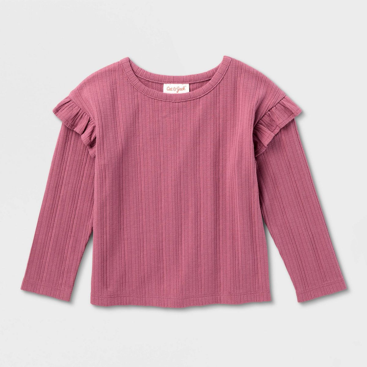 Toddler Girls' Long Sleeve Ruffle T-Shirt - Cat & Jack™ - thumbnail 8