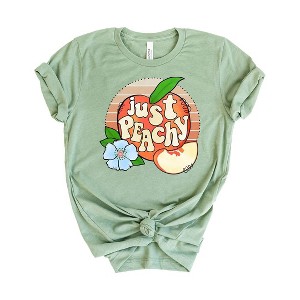 Simply Sage Market Women's Just Peachy Stripes Short Sleeve Graphic Tee - 1 of 1