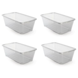 Life Story 6 Quart Stacking Storage Box Bin Clear Container With Lid ...