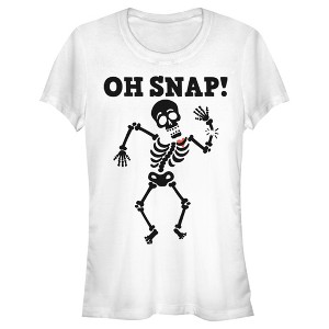 Juniors Womens Lost Gods Halloween Oh Snap T-Shirt - 1 of 4