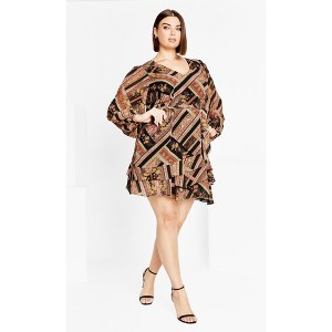 Women's Plus Size Harlee Dress - angelina print | CITY CHIC - 1 of 4