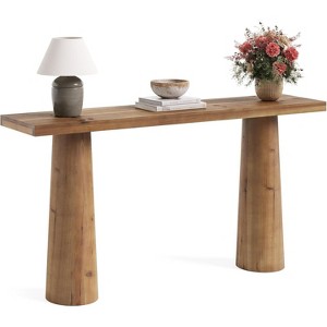 Tribesigns 63-Inch Solid Wood Console Table, Rectangular Farmhouse Entryway Table for Entrance, Hallway, Living Room - 1 of 4