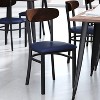 Flash Furniture Wright Set of 2 Commercial Grade Dining Chairs with 500 LB. Capacity Steel Frame, Solid Wood Seat, and Boomerang Back - 2 of 4