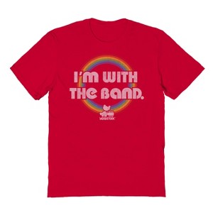 Woodstock Men's Im With The Band Short Sleeve Graphic Cotton T-Shirt - 1 of 1