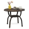 Maggift Patio End Tables, Modern Decorative Side Tables, Stylish Design for Patio, Living Room, Indoor and Outdoor Use, Brown, 23.6"*23.6"*19.2" - 4 of 4
