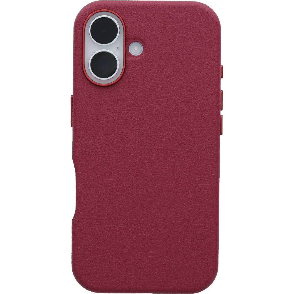 OtterBox Cactus Leather iPhone 16 Symmetry Cactus Leather Series Case for MagSafe - Foxberry Pink