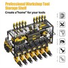 Angel Sar 3-Tier Heavy Duty Metal Wall Mount Power Tool Organizer with 7 Drill Holders, Tool Organizer with 30° Angled Slope Design - 4 of 4