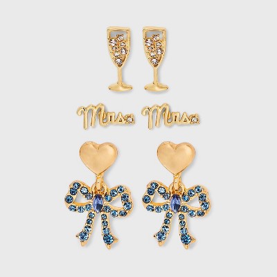 SUGARFIX by BaubleBar Future Mrs Stud Earrings - Gold