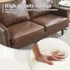 NicBex 56.3 Inch Loveseat,Modern PU Leather/Boucle Loveseat Sofa with Black Wood Legs,2-Seater Small Couch for Living Room,Bedroom - 4 of 4